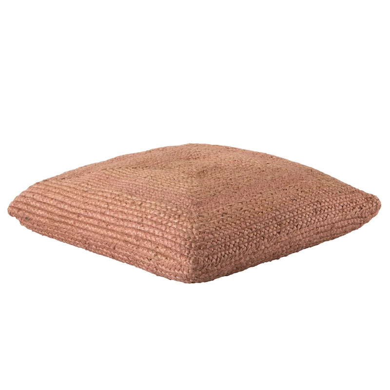 Pouf/coussin de sol en jute texturé Faxon