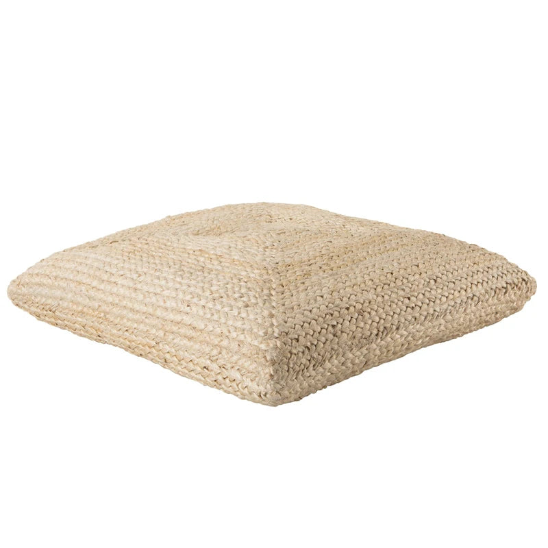 Pouf/coussin de sol en jute texturé Faxon