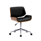 Chaise de bureau Herning en similicuir style Mid-Century
