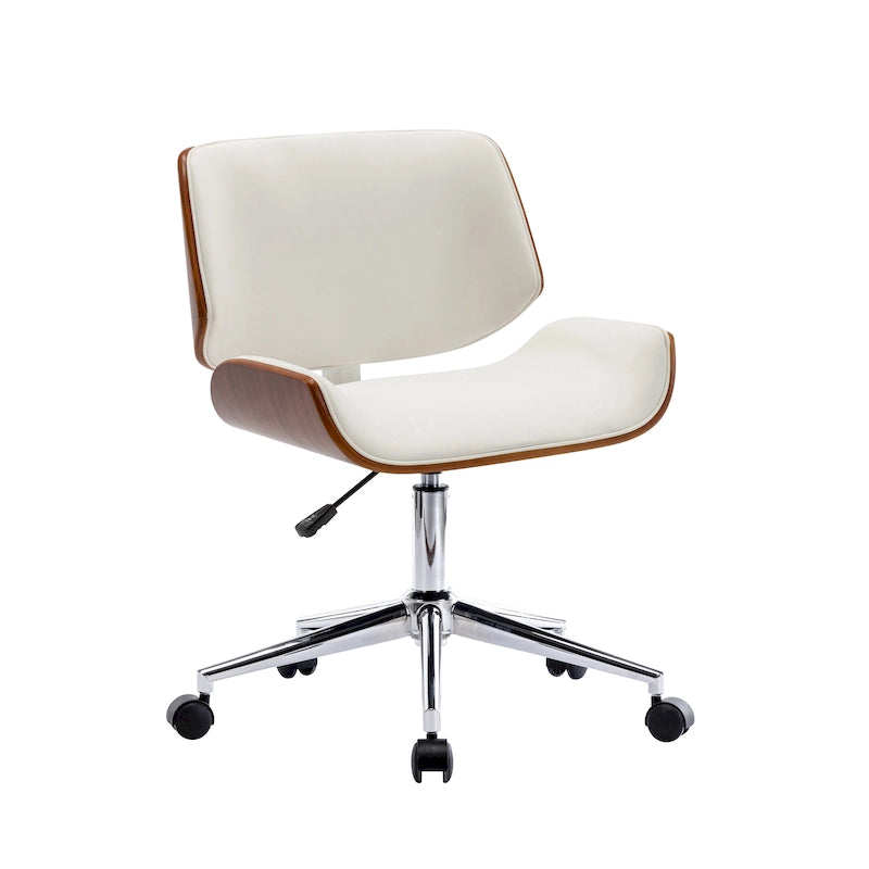 Chaise de bureau Herning en similicuir style Mid-Century