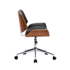 Chaise de bureau Herning en similicuir style Mid-Century