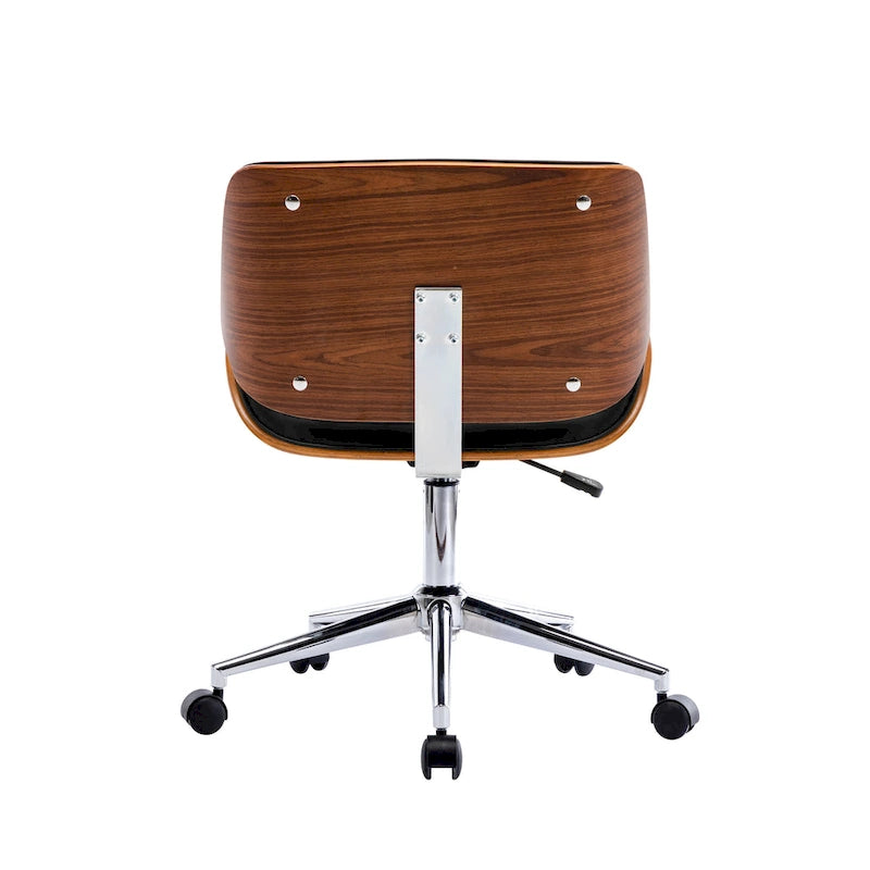 Chaise de bureau Herning en similicuir style Mid-Century