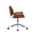 Chaise de bureau Herning en similicuir style Mid-Century