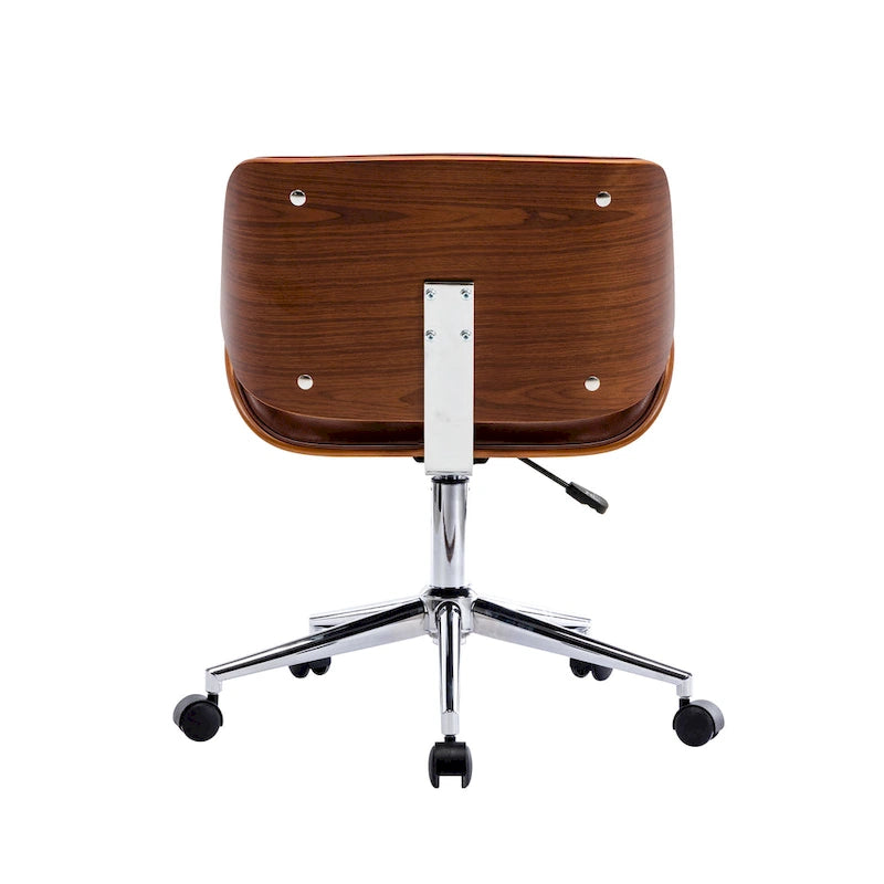 Chaise de bureau Herning en similicuir style Mid-Century