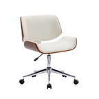Chaise de bureau Herning en similicuir style Mid-Century