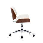 Chaise de bureau Herning en similicuir style Mid-Century