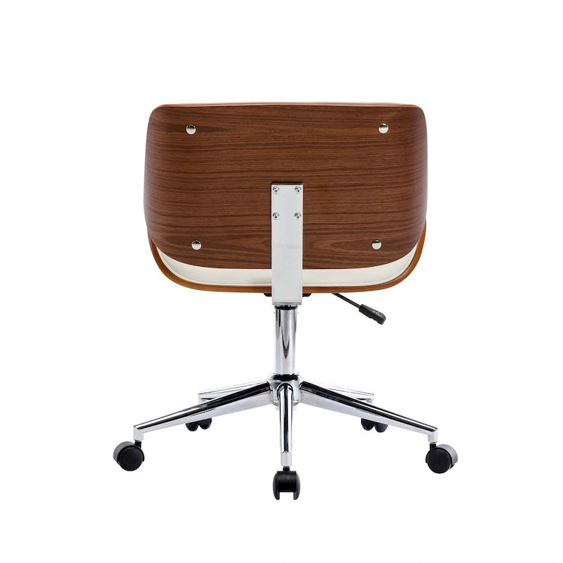 Chaise de bureau Herning en similicuir style Mid-Century
