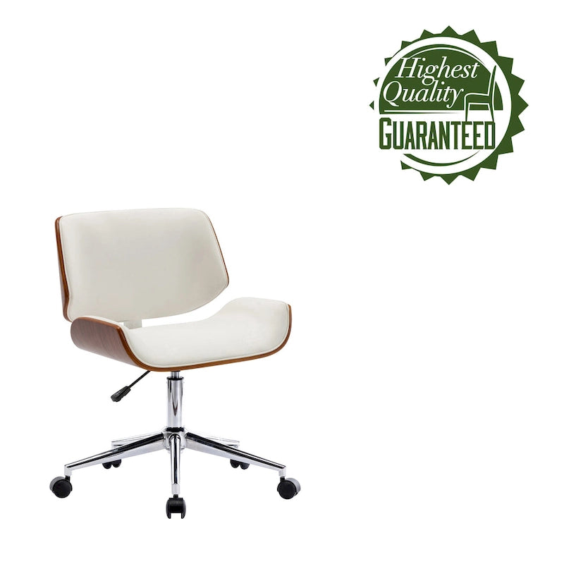 Chaise de bureau Herning en similicuir style Mid-Century