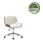 Chaise de bureau Herning en similicuir style Mid-Century