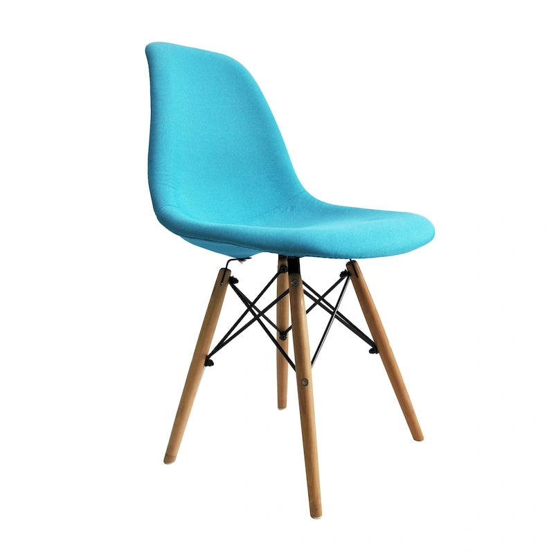 Chaises de salle à manger modernes Haig, tissu et bois de hêtre