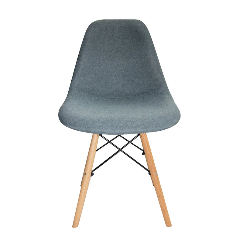 Chaises de salle à manger modernes Haig, tissu et bois de hêtre