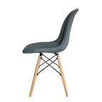 Chaises de salle à manger modernes Haig, tissu et bois de hêtre