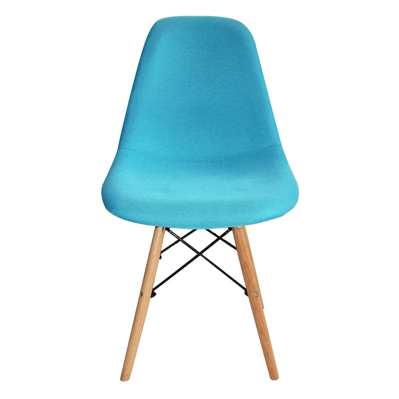 Chaises de salle à manger modernes Haig, tissu et bois de hêtre