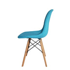 Chaises de salle à manger modernes Haig, tissu et bois de hêtre