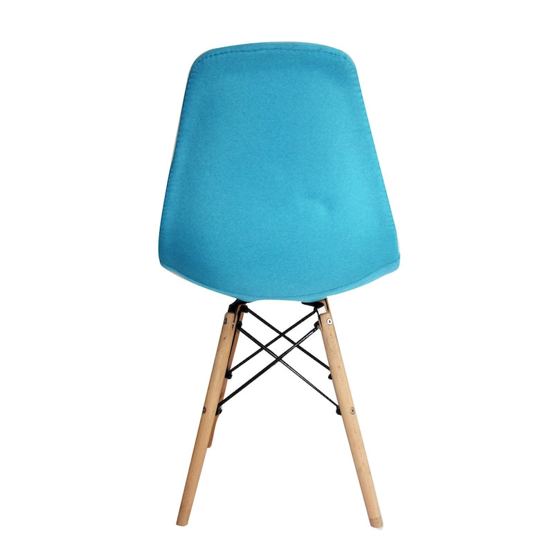 Chaises de salle à manger modernes Haig, tissu et bois de hêtre