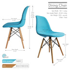 Chaises de salle à manger modernes Haig, tissu et bois de hêtre