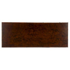 Console Francina à 2 étagères, brun foncé/doré - 42 L x 15,8 P x 29 H