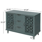 Meuble 2 Portes 3 Tiroirs Mobilier Américain Adapté pour Chambre - N/A