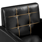 Fauteuil d'appoint capitonné moderne en similicuir