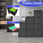 Classeur vertical à 3 tiroirs avec serrure, armoire de classement en acier pour bureau/domicile