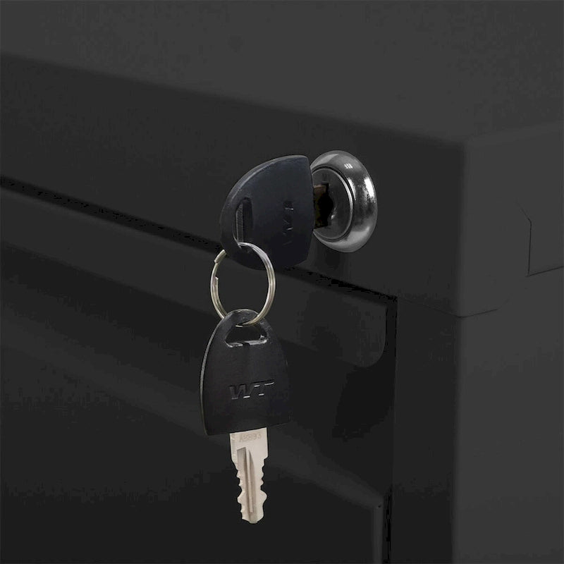 Classeur vertical à 3 tiroirs avec serrure, armoire de classement en acier pour bureau/domicile
