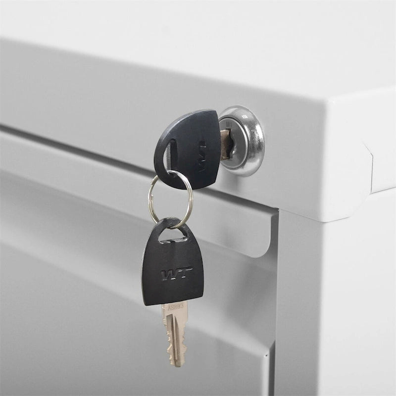 Classeur vertical à 3 tiroirs avec serrure, armoire de classement en acier pour bureau/domicile