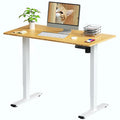 Bureau assis-debout électrique ergonomique en bambou massif