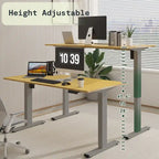 Bureau assis-debout électrique ergonomique en bambou massif