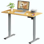 Bureau assis-debout électrique ergonomique en bambou massif