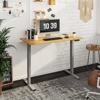 Bureau assis-debout électrique ergonomique en bambou massif