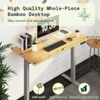 Bureau assis-debout électrique ergonomique en bambou massif