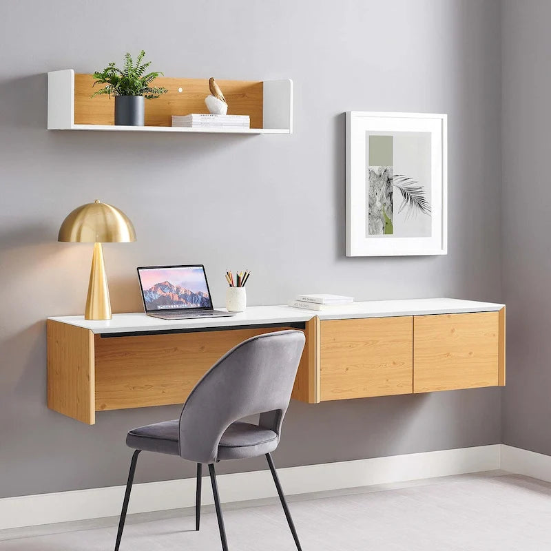 Bureau mural Kinetic 38 avec armoire et étagère