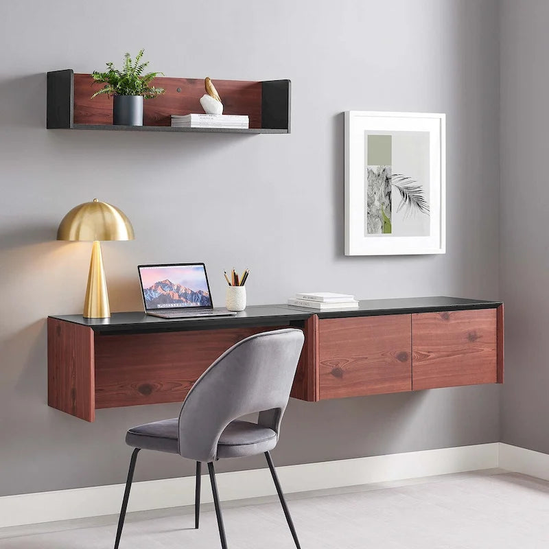 Bureau mural Kinetic 38 avec armoire et étagère