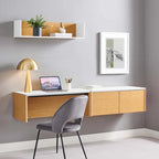 Bureau mural Kinetic 38 avec armoire et étagère