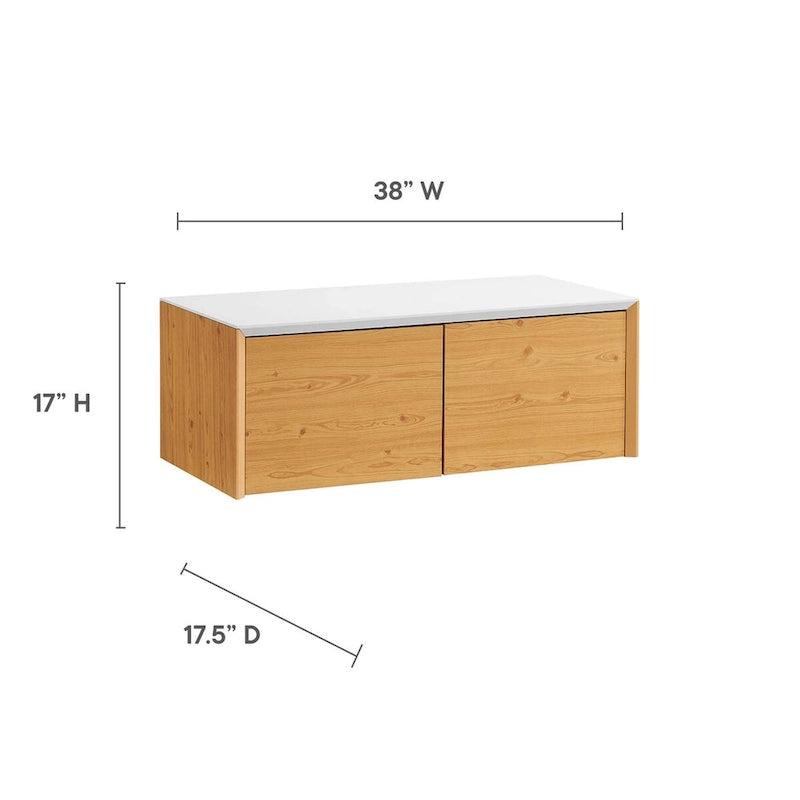 Bureau mural Kinetic 38 avec armoire et étagère