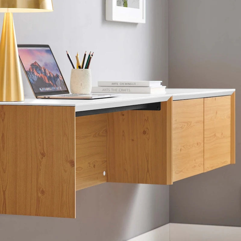 Bureau mural Kinetic 38 avec armoire et étagère