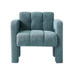 Fauteuil d'appoint large rembourré en tissu bouclé pour le salon