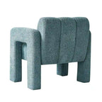 Fauteuil d'appoint large rembourré en tissu bouclé pour le salon