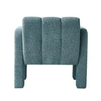 Fauteuil d'appoint large rembourré en tissu bouclé pour le salon