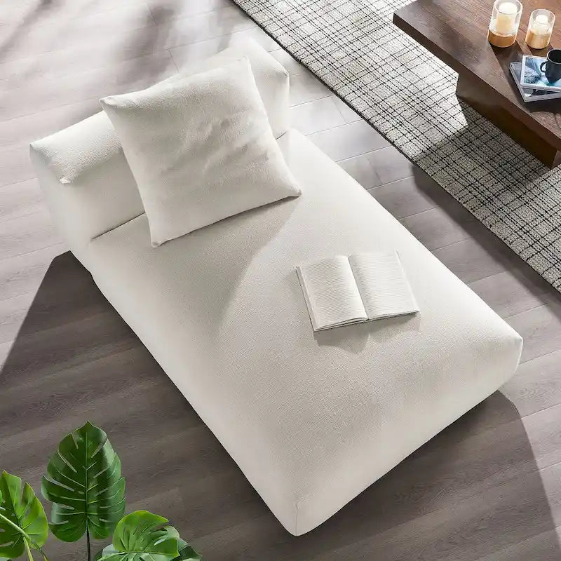 Chaise longue sans accoudoirs en tissu rembourré modulaire Solace