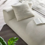 Chaise longue sans accoudoirs en tissu rembourré modulaire Solace