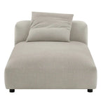 Chaise longue sans accoudoirs en tissu rembourré modulaire Solace